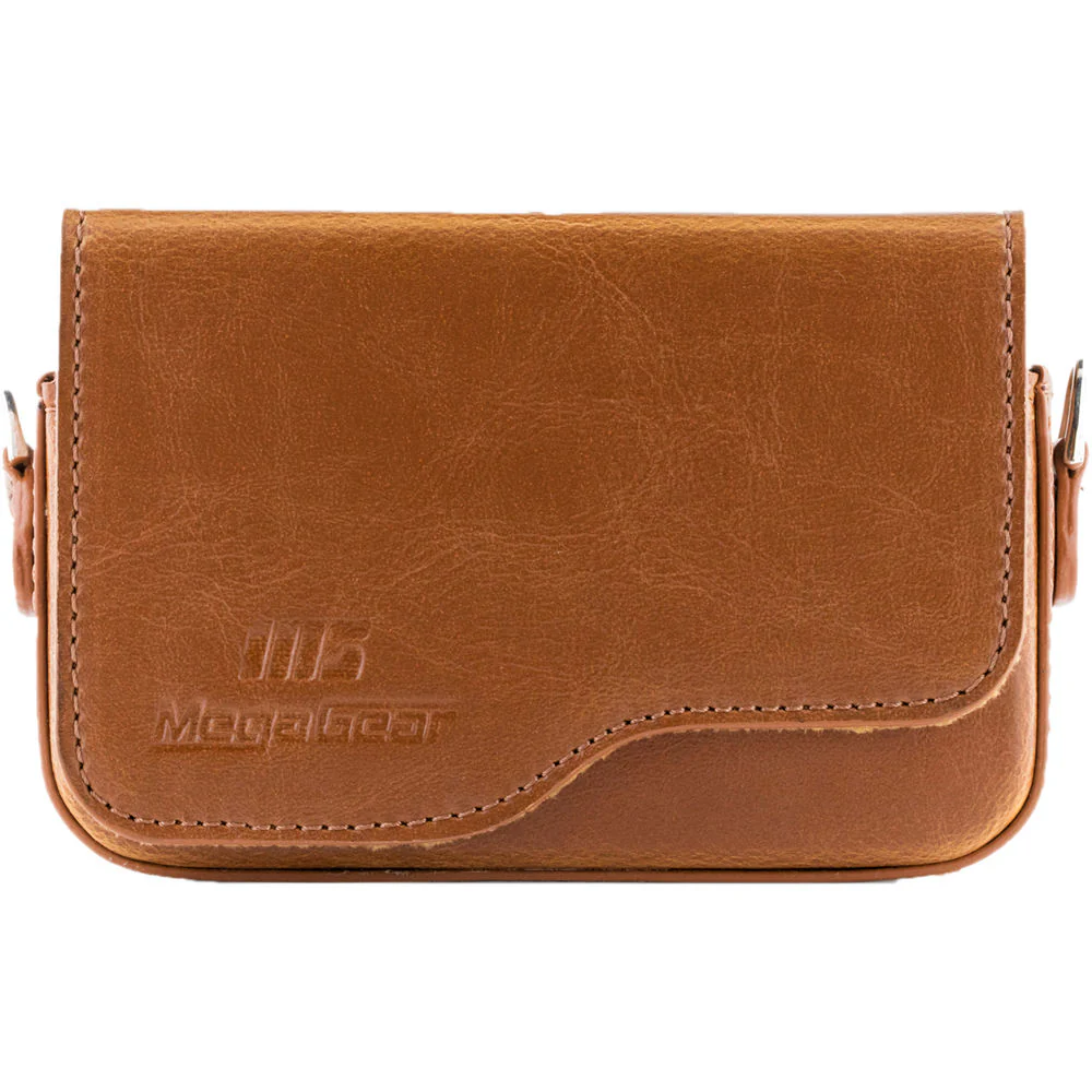 MegaGear Ever Ready PU Leather Camera Case with Strap for Canon PowerShot G9 X Mark II (Brown) - Image 3