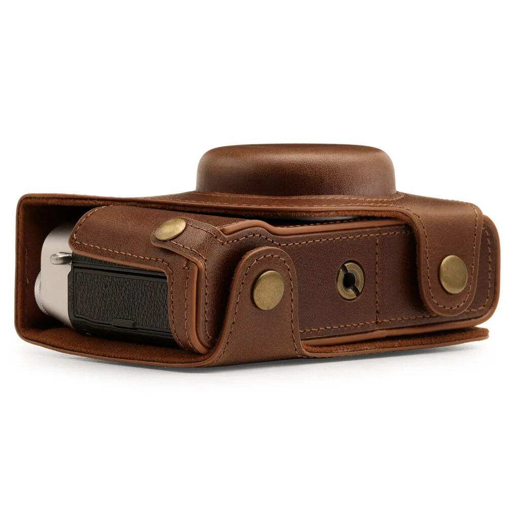 MegaGear Ever Ready Top Grain Leather Camera Case for FUJIFILM X100V (Brown) - Image 4