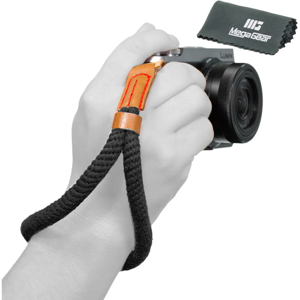 MegaGear Hand Wrist Cotton Security Strap for All Cameras (Small, Black) - Image 3