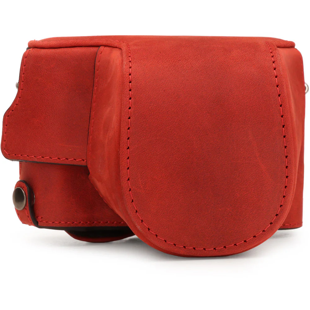 MegaGear Leica D-Lux 7 Ever Ready Genuine Leather Camera Full Case (Red) - Image 2
