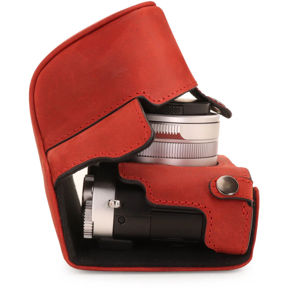 MegaGear Leica D-Lux 7 Ever Ready Genuine Leather Camera Full Case (Red) - Image 6