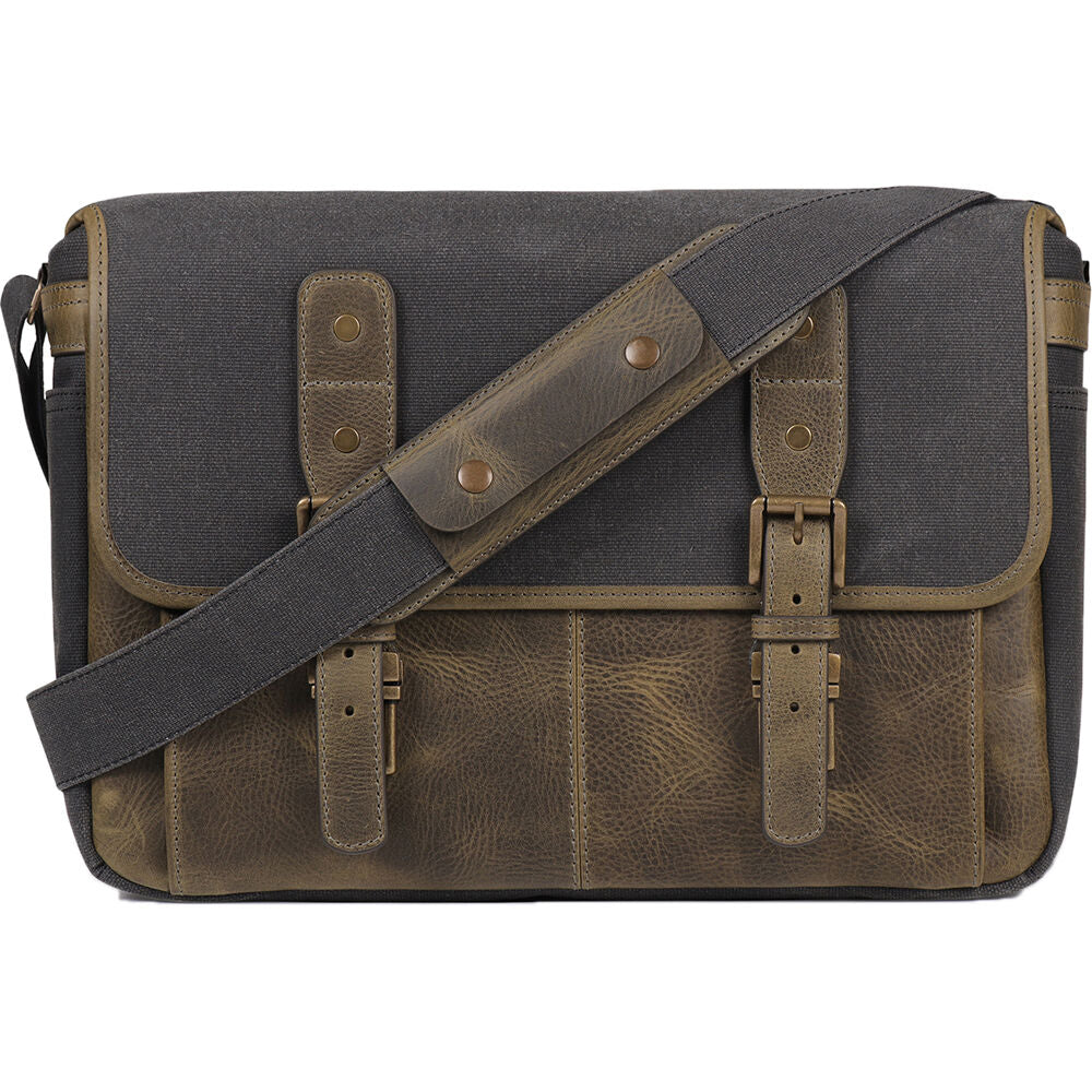 MegaGear Torres Pro Leather Vintage Messenger Bag (Khaki Green) - Image 2