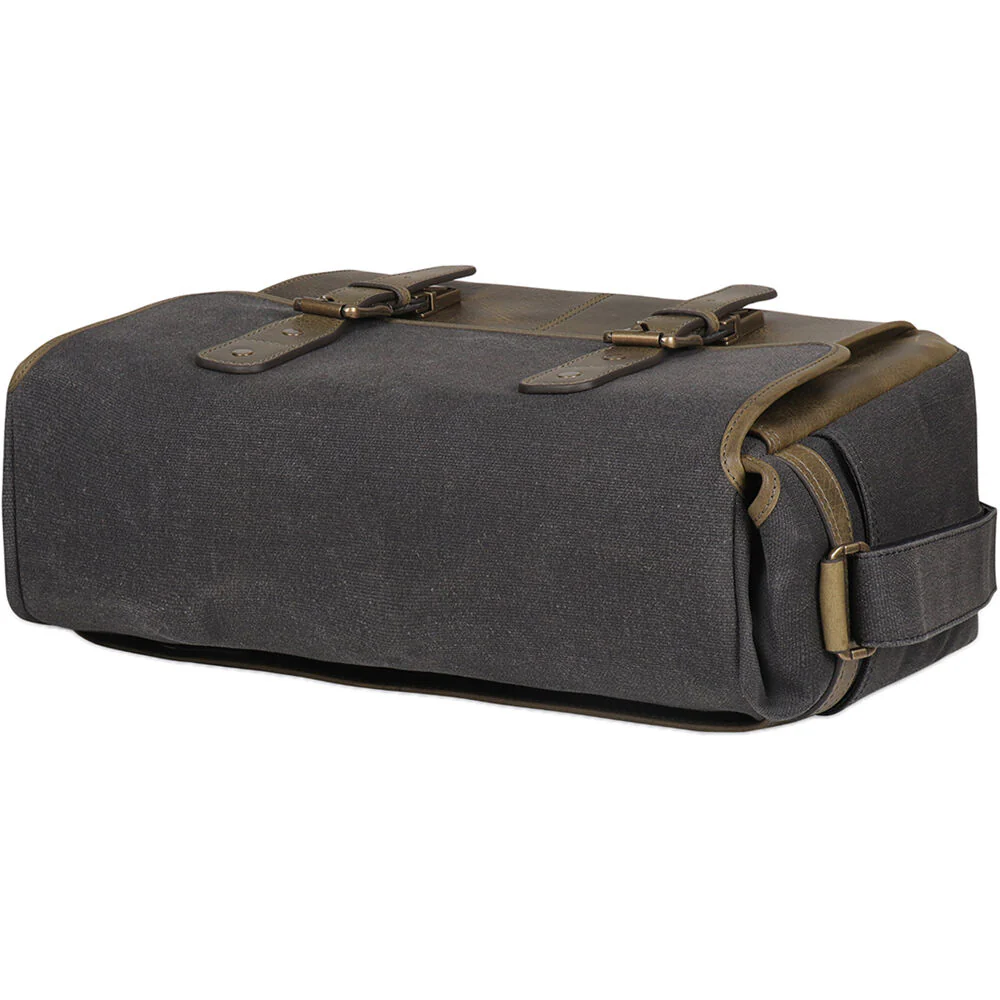 MegaGear Torres Pro Leather Vintage Messenger Bag (Khaki Green) - Image 5
