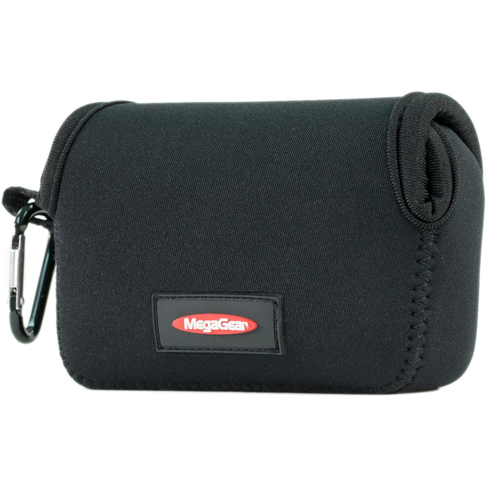 MegaGear Ultra-light Neoprene Camera Case with Carabiner for Canon PowerShot G7X and PowerShot G7 X Mark II Cameras (Black) - Image 7