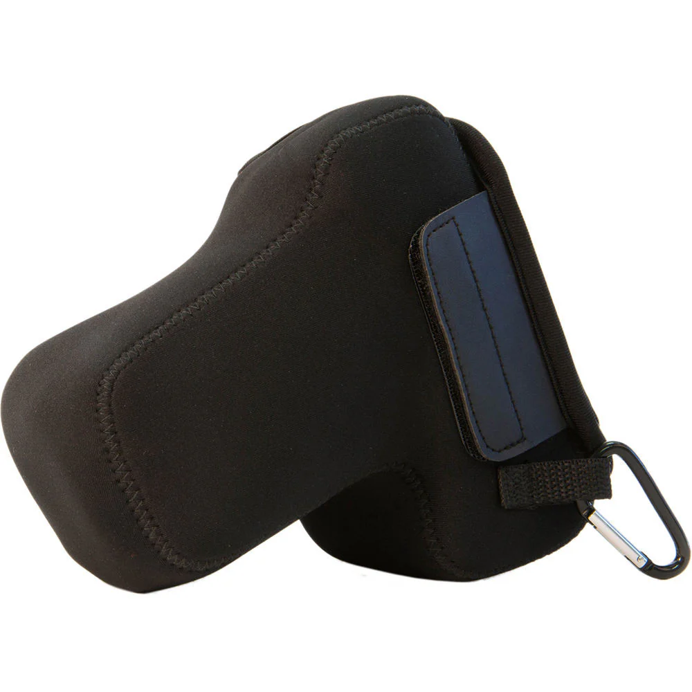 MegaGear Ultra Light Neoprene camera Case with Carabiner for Nikon D3100-D3300 and D5100-D5300 with 18-55mm (Black) - Image 5
