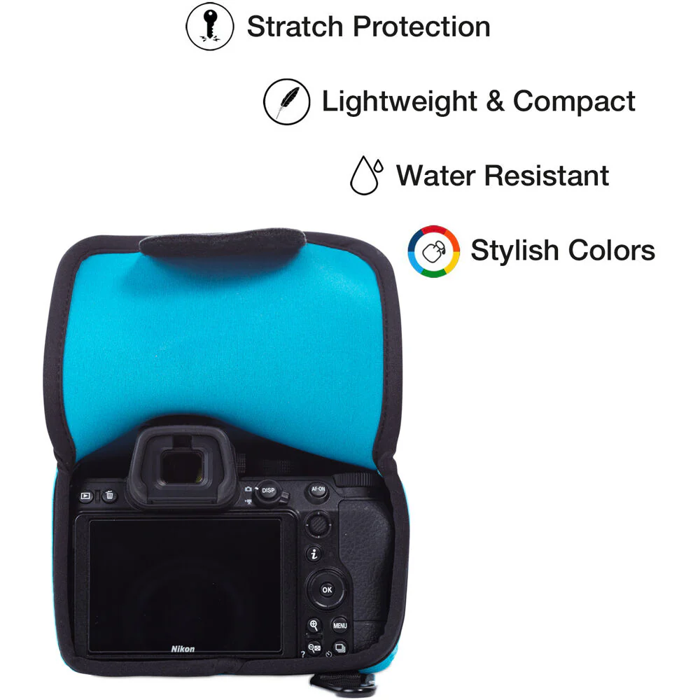 MegaGear Ultralight Neoprene Case for Nikon Z5 (Blue) - Image 5