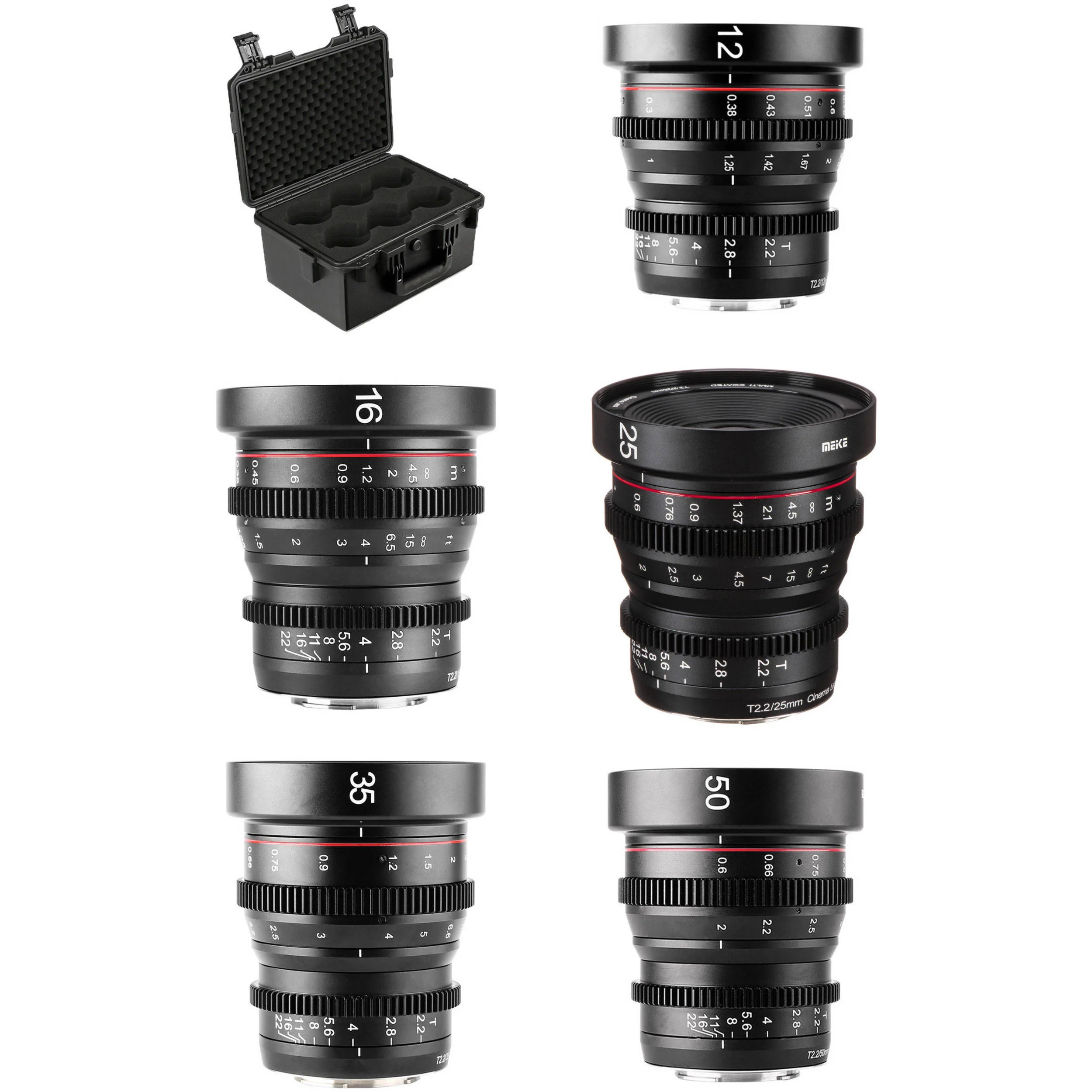 Meike 4-Lens Cinema Prime Lens Set with Hard-Shell Case (MFT Mount) - Image 26