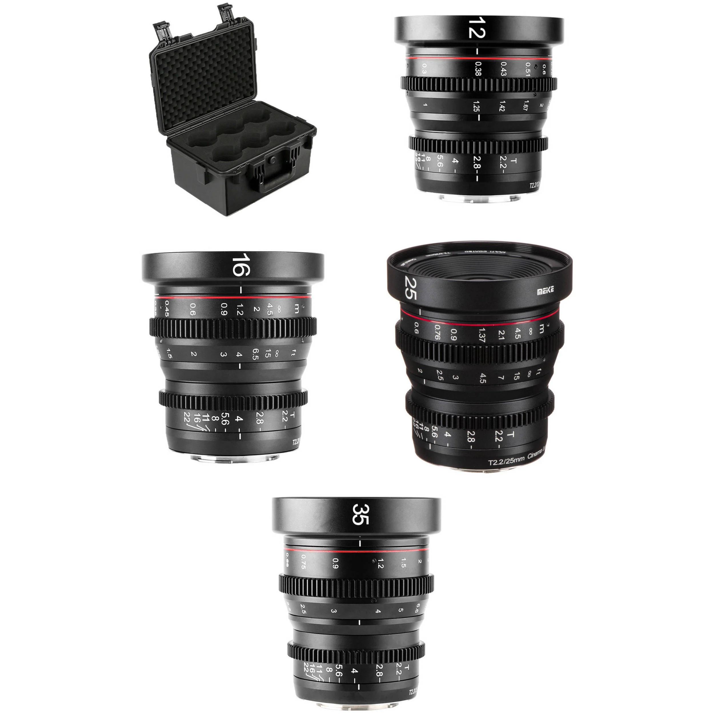 Meike 5-Lens Cinema Prime Lens Set with Hard-Shell Case (MFT Mount) - Image 31