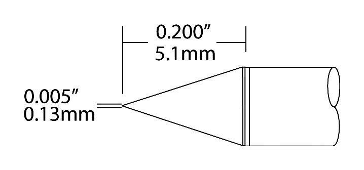 METCAL UFC-7CN5101S Soldering Iron Tip, Conical, 0.13 mm Width, UFC Series - Image 3