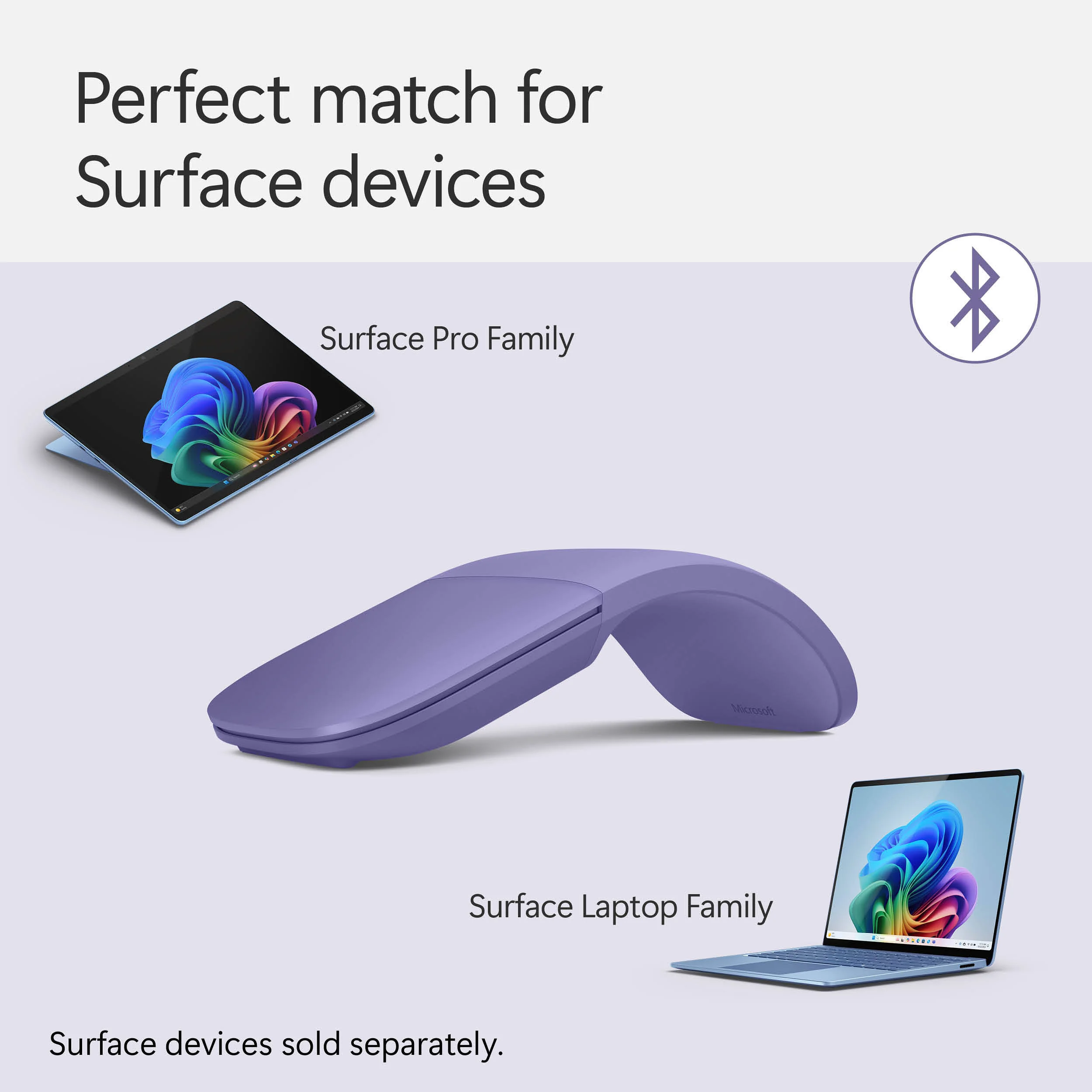 Microsoft Surface Arc Wireless Mouse (Violet) - Image 5