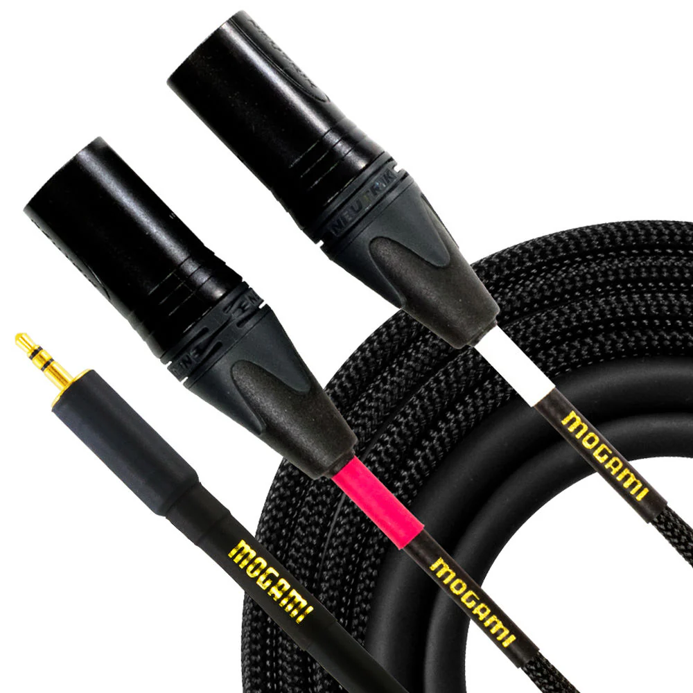 Mogami Gold 3.5mm TRS Male to Dual XLR Male Y-Cable (15')