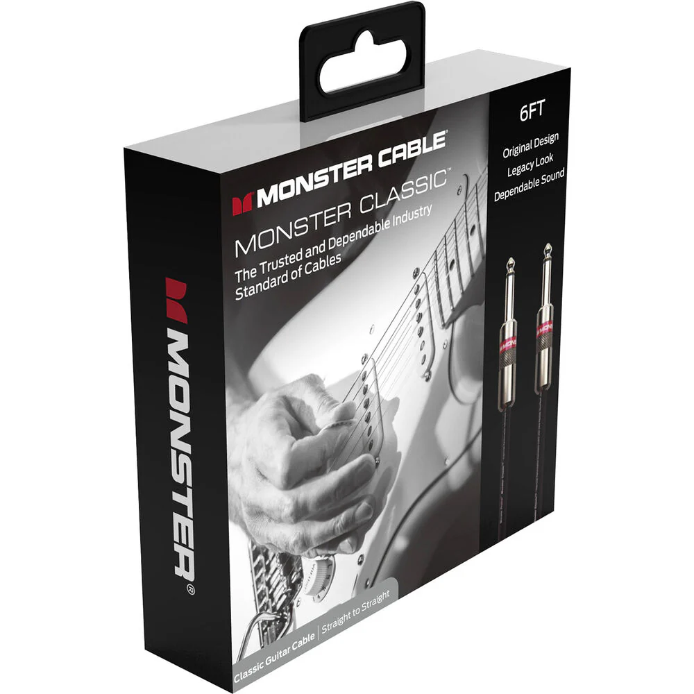 Monster Cable Prolink Classic Series Straight 1/4" Male to Straight 1/4" Male Instrument Cable (6') - Image 2