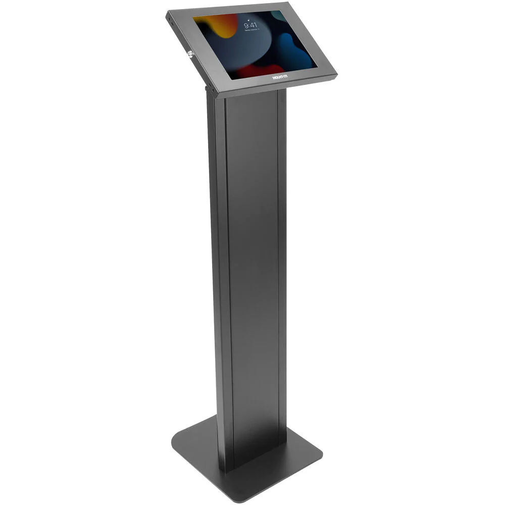 Mount-It! Anti-Theft Floor Standing Tablet Kiosk for Select iPad Models (Black) - Image 2