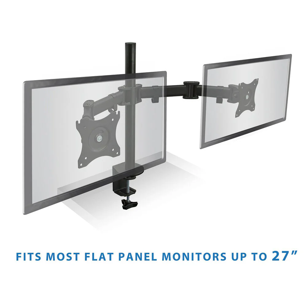 Mount-It! Full Motion Dual Monitor Desk Mount for 13 to 27" Screens - Image 4