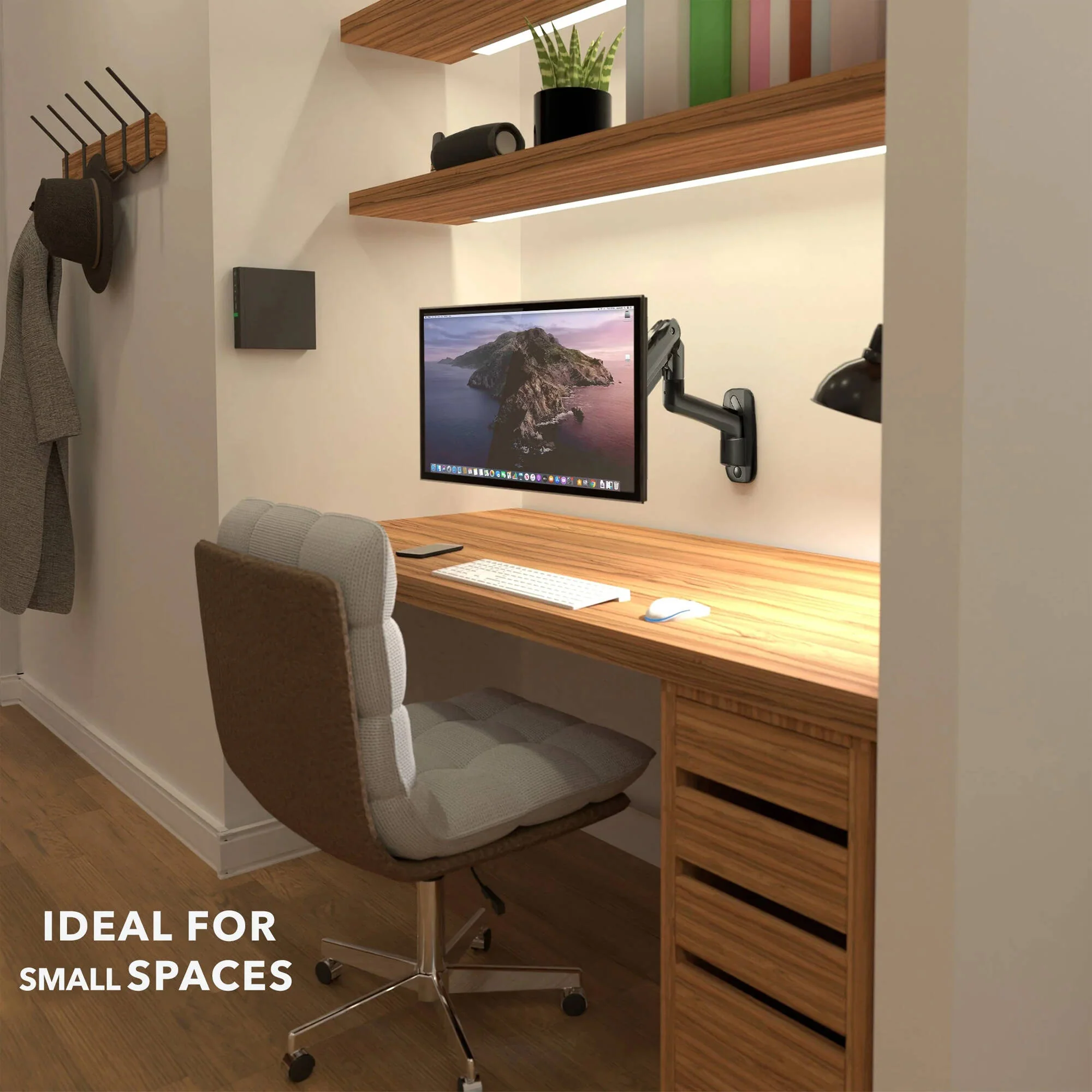 Mount-It! Heavy-Duty Monitor Wall Mount with Gas Spring Arm - Image 3