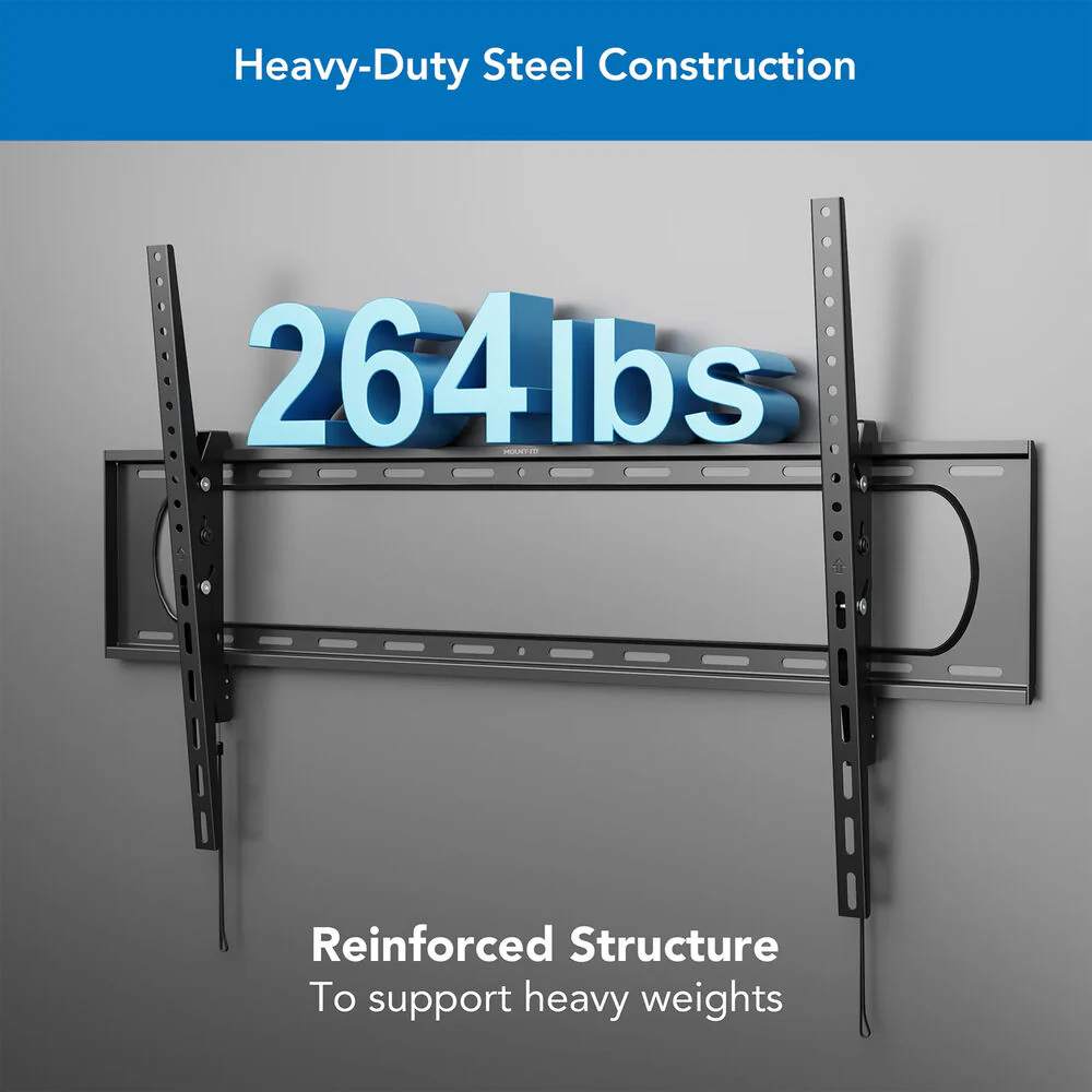 Mount-It! MI-14009 Heavy Duty XXL Tilt TV Wall Mount for 60 to 120" Displays - Image 4