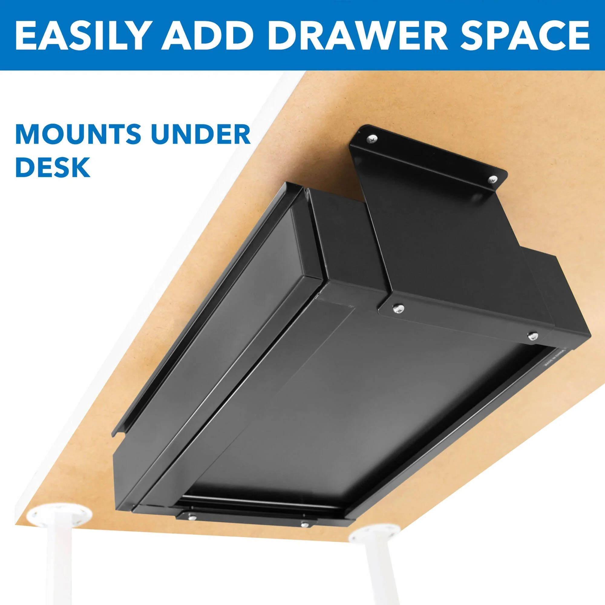 Mount-It! Under Desk Pull-Out Drawer Kit with Shelf - Image 6