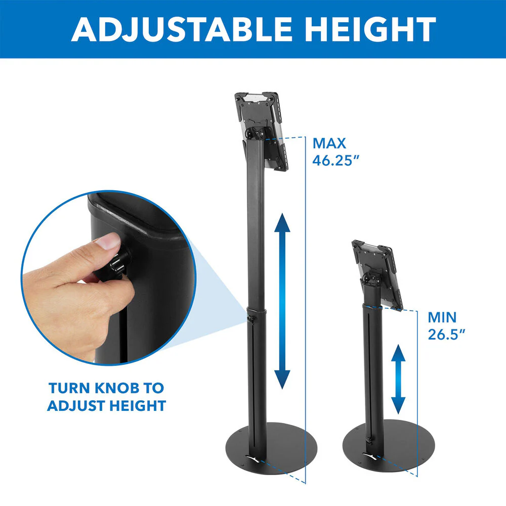 Mount-It! Universal Tablet Floor Kiosk (Black) - Image 5