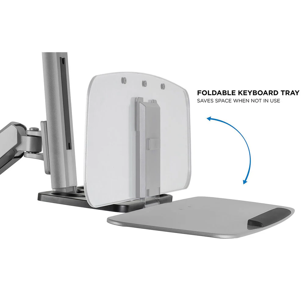 Mount-It! Wall-Mounted Dual Monitor Workstation - Image 4