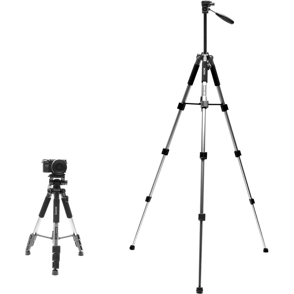 Movo Photo MV-T5 Full-Size Aluminum Tripod with Video Pan Head - Image 3
