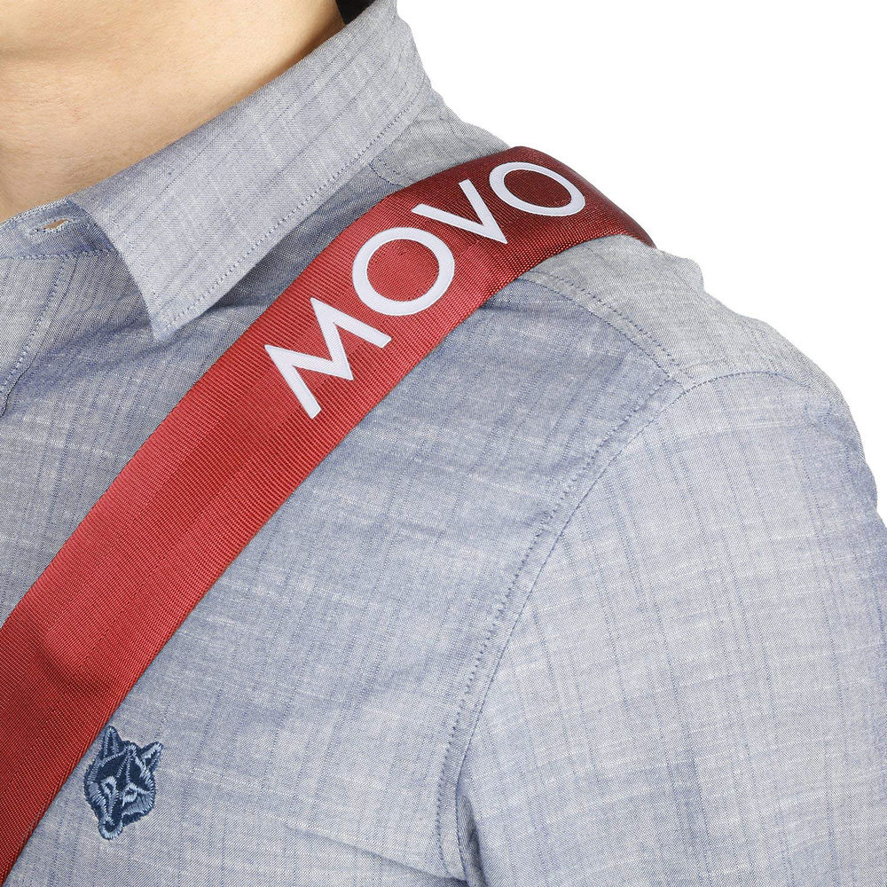 Movo Photo Ultrasoft Nylon-Webbed Shoulder/Sling Camera Strap with Anti-Fatigue Gel Neck Pad (Coral) - Image 5