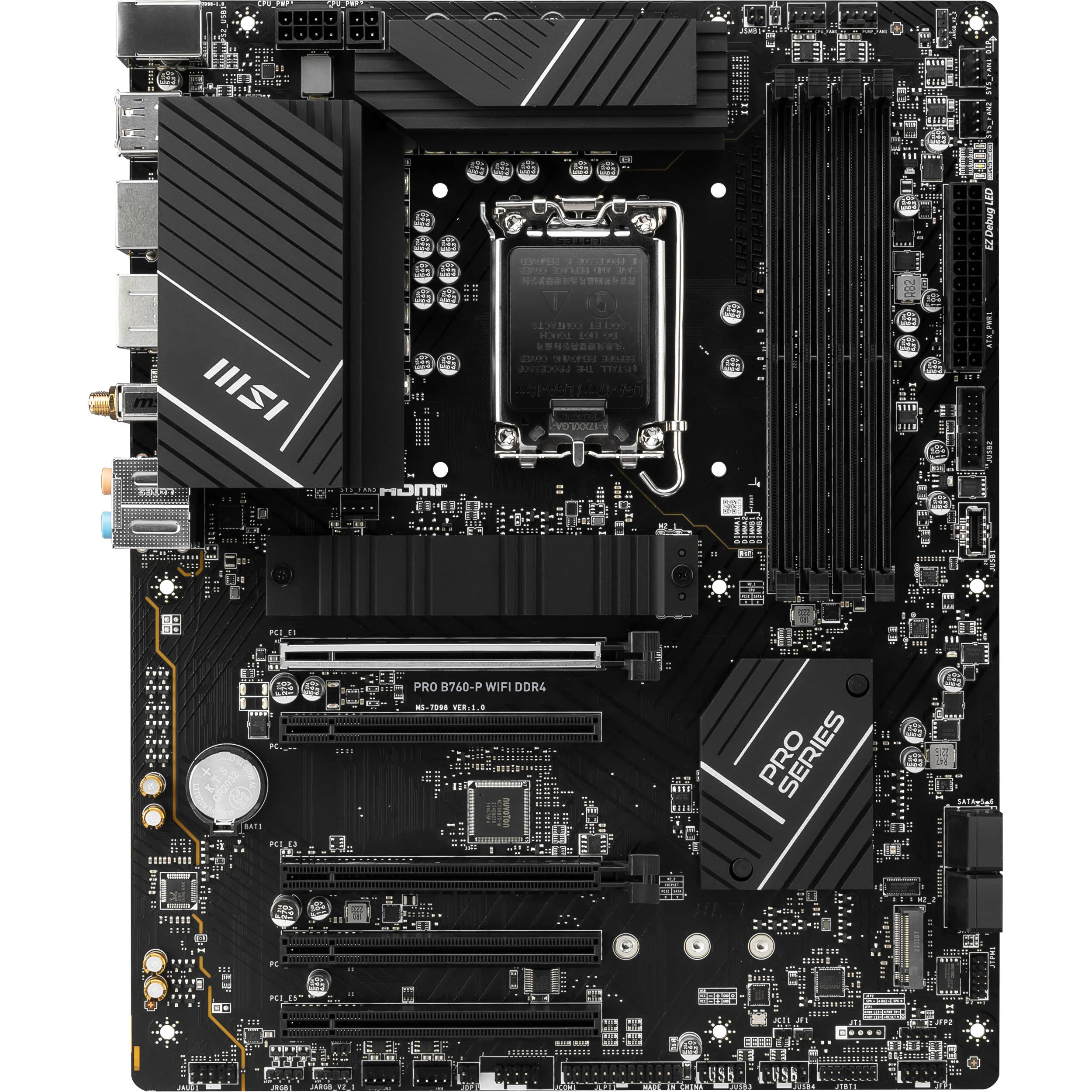 MSI PRO B760-P WIFI DDR4 LGA 1700 ATX Motherboard - Image 2