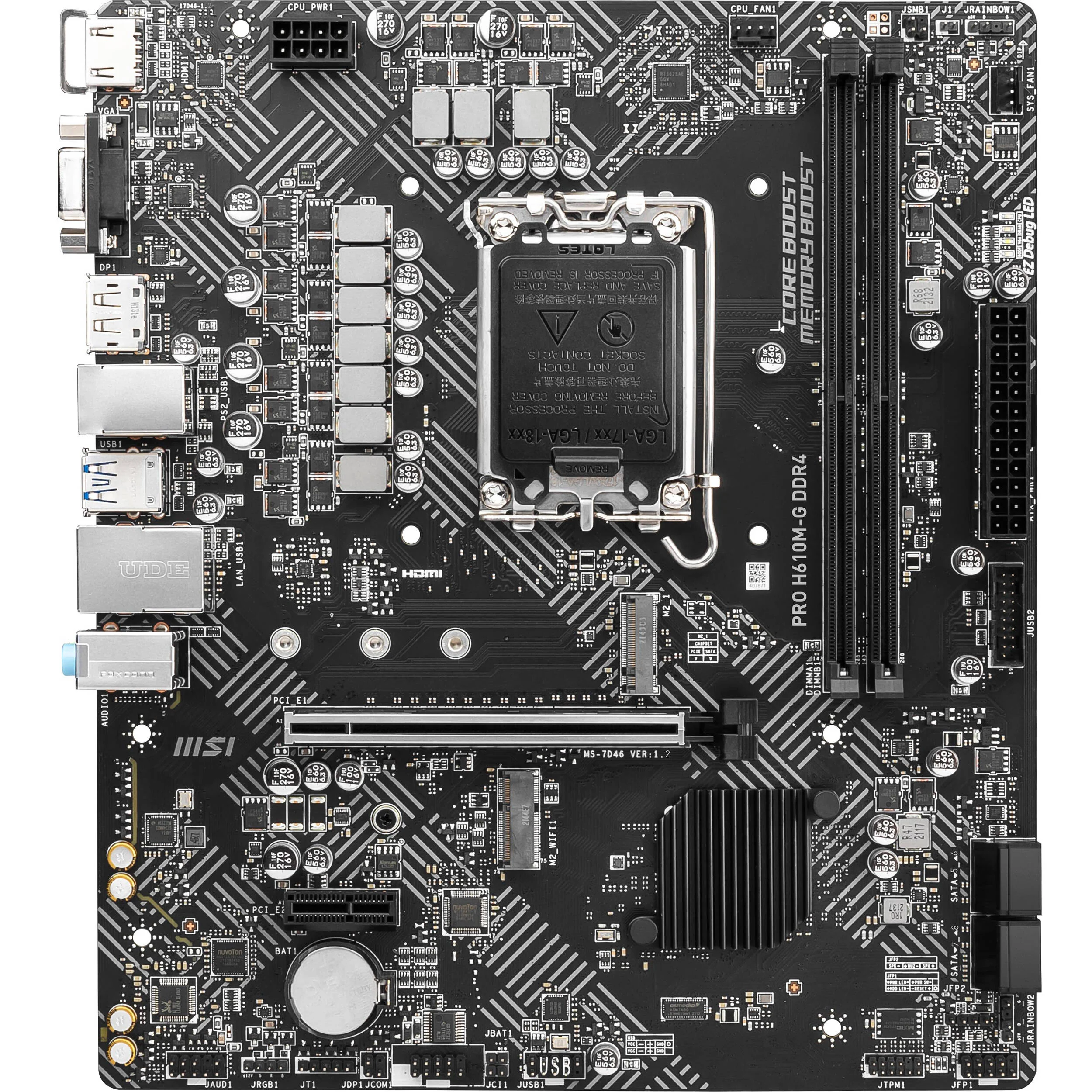 MSI PRO H610M-G DDR4 Micro-ATX LGA 1700 Motherboard - Image 2