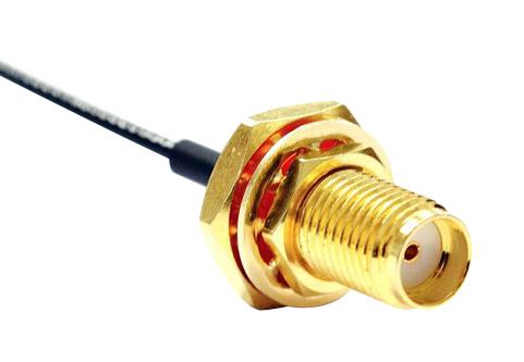 Multicomp PRO MP005944 MP005944 RF / Coaxial Cable Assembly 5G IP47 SMA Bulkhead Jack to 90&Acirc;&deg; MHF 4L Plug 1.37mm 50 ohm 7.9 " - Image 2