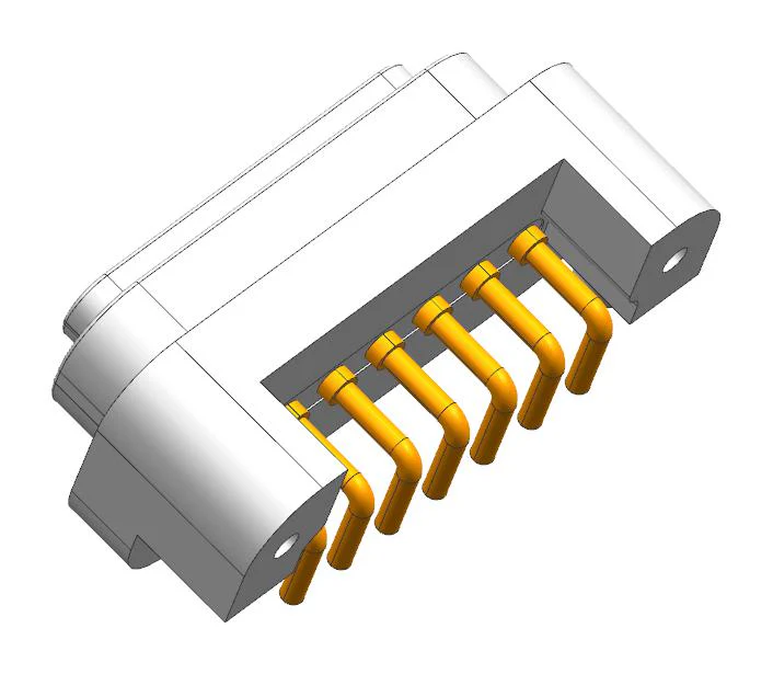 Multicomp PRO MP009326 Magnetic Connector 7 Contacts Receptacle Right Angle 1.6 mm 2 A White - Image 4
