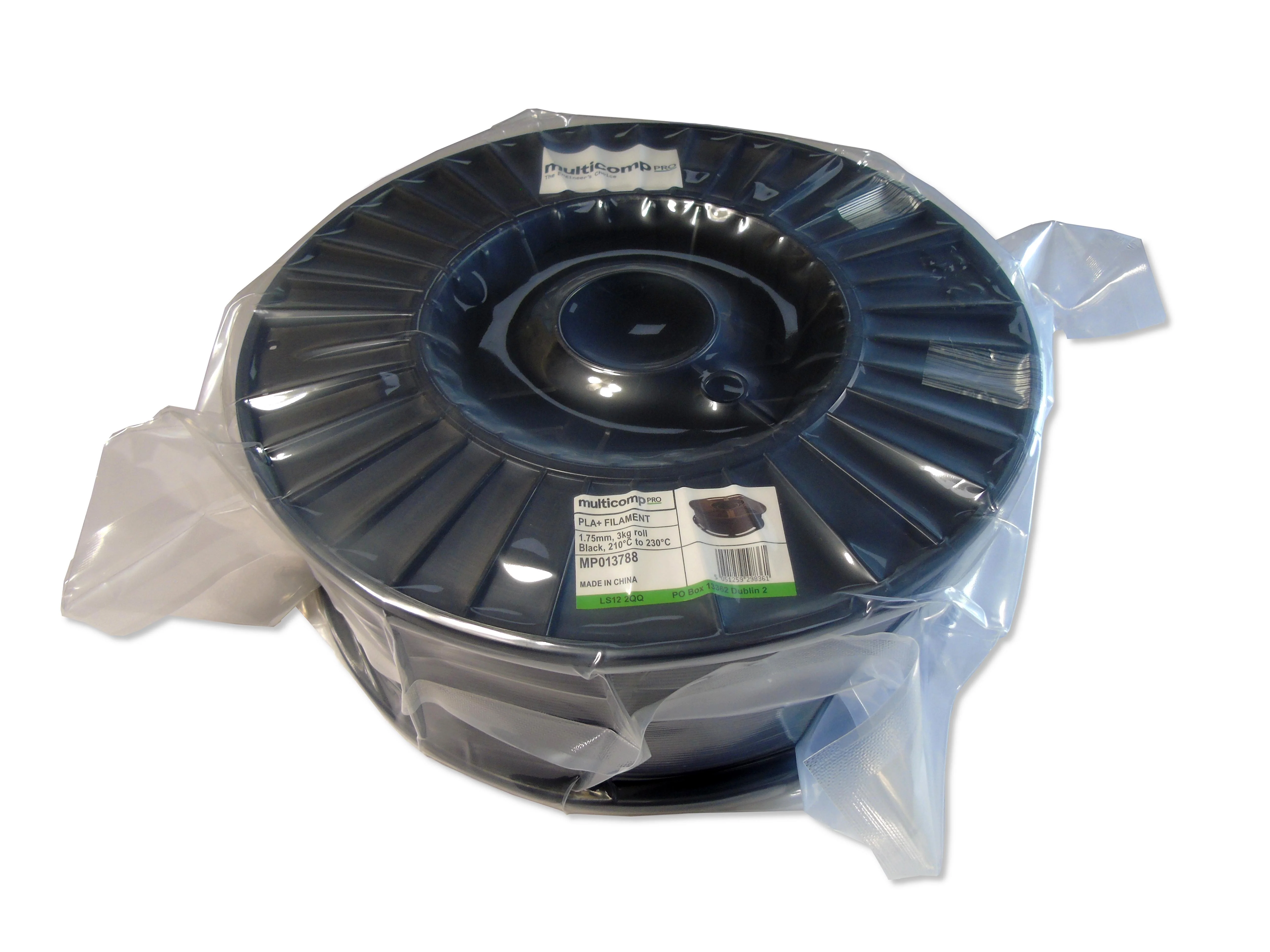 MULTICOMP PRO MP013788 3D Printer Filament, Black, 1.75mm, PLA+, 210&deg;C to 230&deg;C, 3kg - Image 3