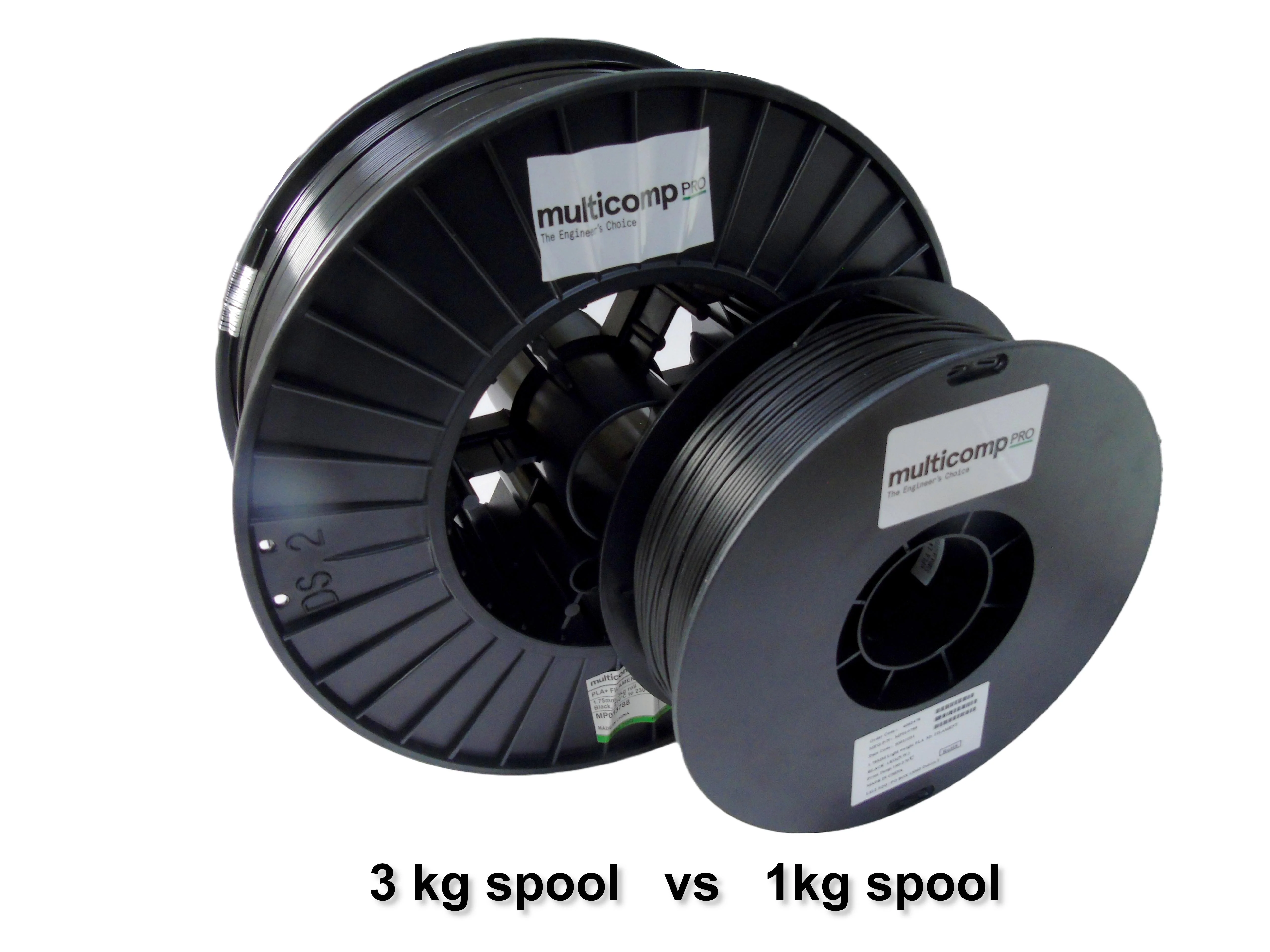 MULTICOMP PRO MP013788 3D Printer Filament, Black, 1.75mm, PLA+, 210&deg;C to 230&deg;C, 3kg - Image 4