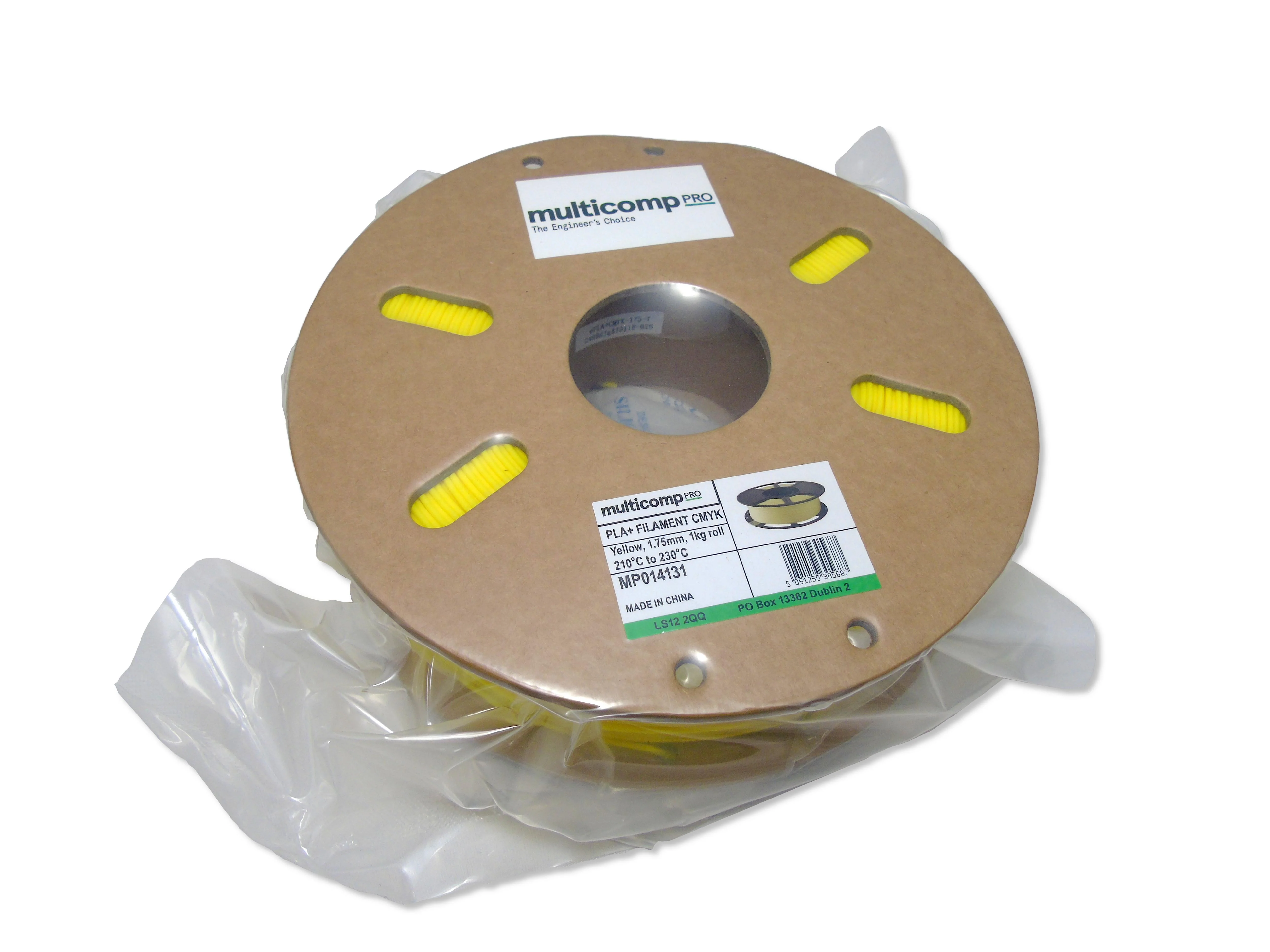 MULTICOMP PRO MP014131 3D Printer Filament, 1.75mm, PLA (Polylactide), Yellow, 1kg, 210&deg;C to 230&deg;C - Image 3