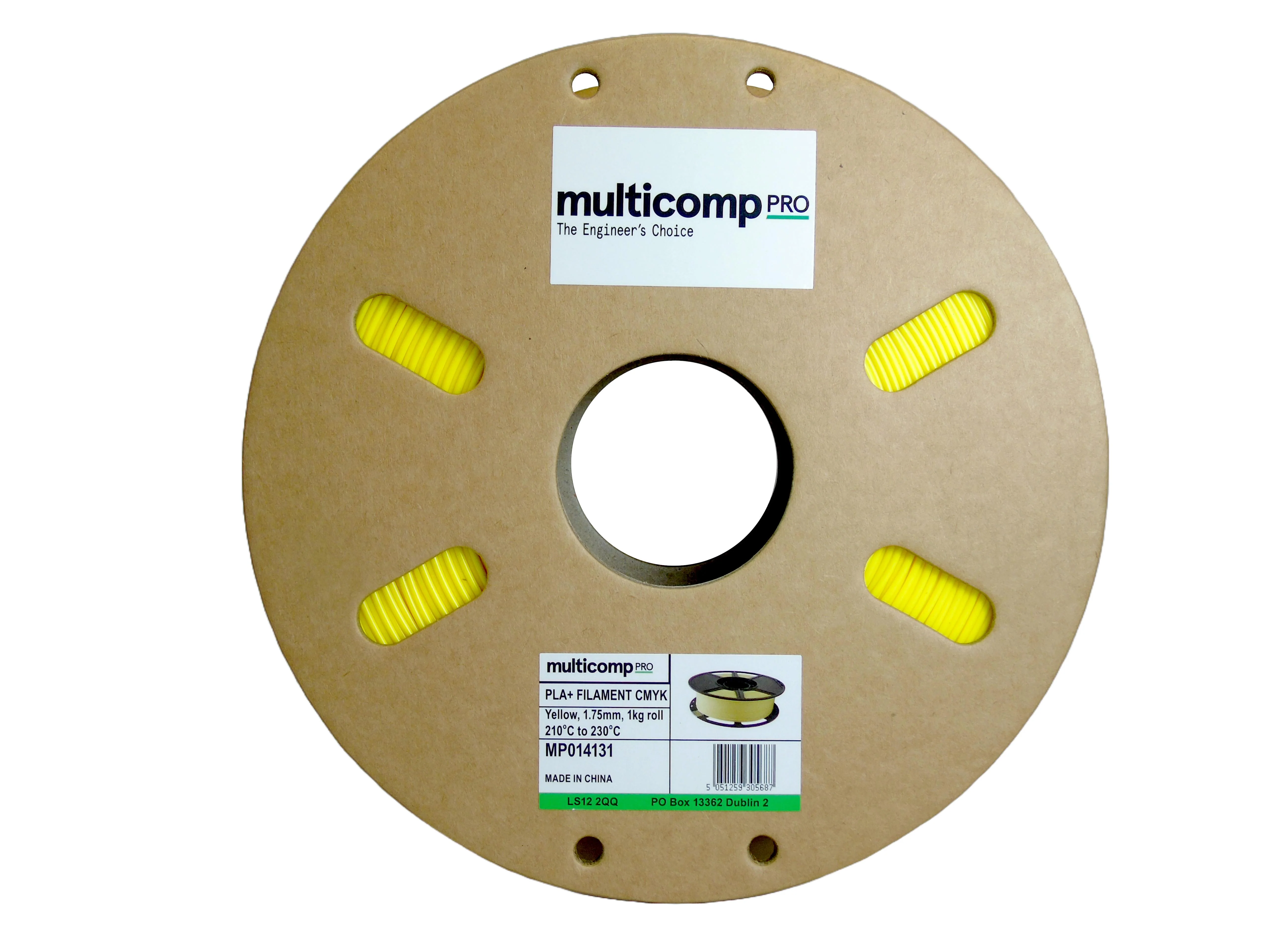 MULTICOMP PRO MP014131 3D Printer Filament, 1.75mm, PLA (Polylactide), Yellow, 1kg, 210&deg;C to 230&deg;C - Image 4