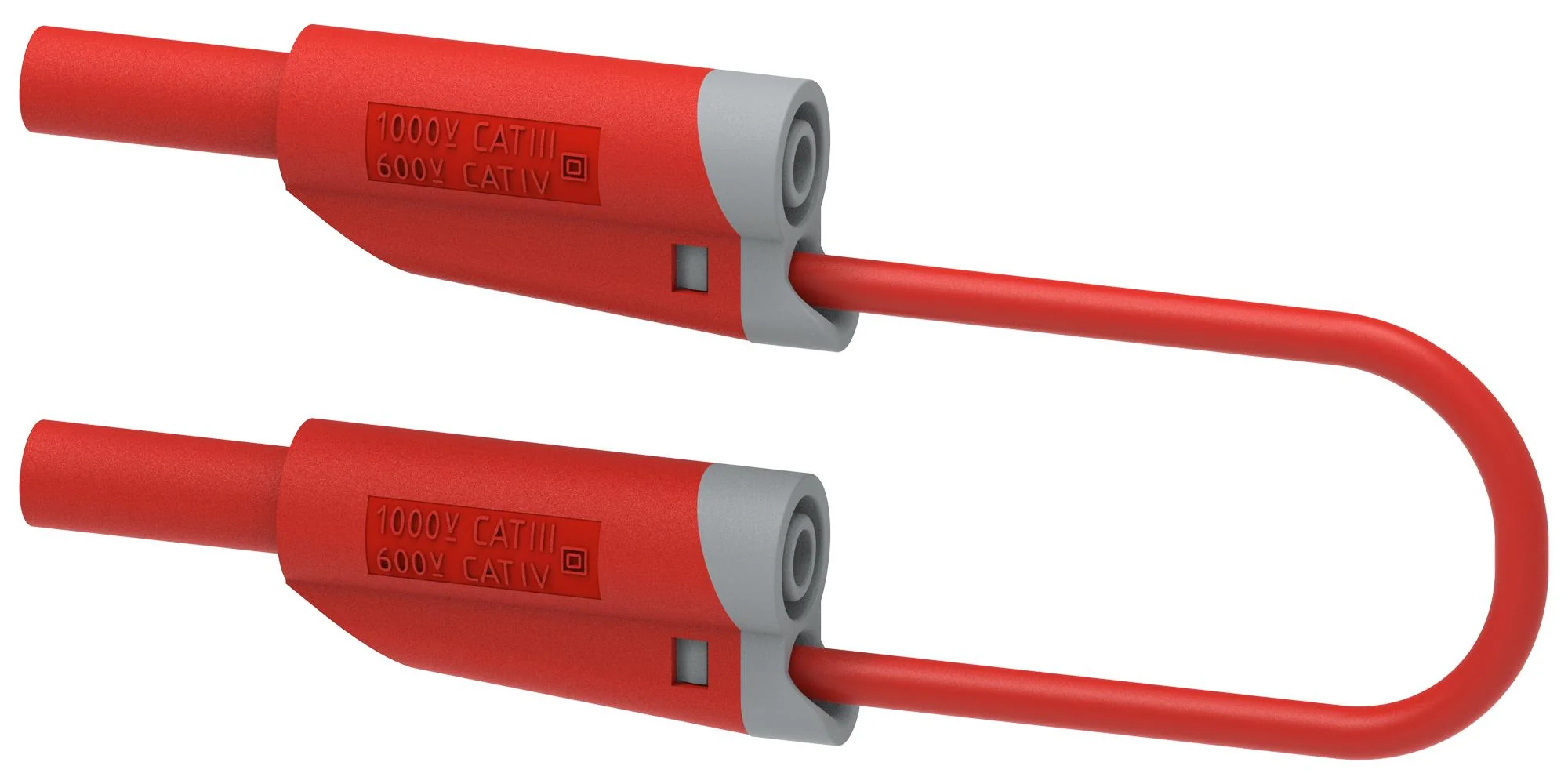 MULTICOMP PRO MP771093 Banana Test Lead, 4mm Banana Plug, Stackable, 4mm Stackable Banana Plug, 2.32 ", 59 mm, Red, 36 A - Image 2