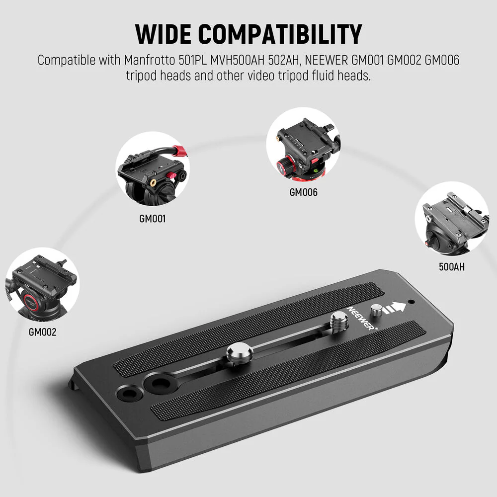Neewer 501/504PL Manfrotto-Type Quick Release Plate (2-Pack) - Image 3