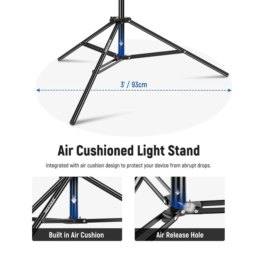 Neewer Heavy-Duty Light Stand with Sandbag (9.84') - Image 3
