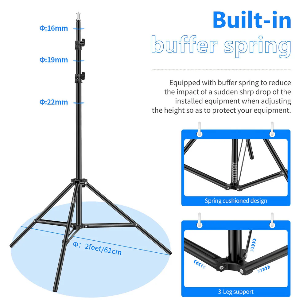 Neewer Photography Light Stand (6.23', 2-Pack) - Image 4