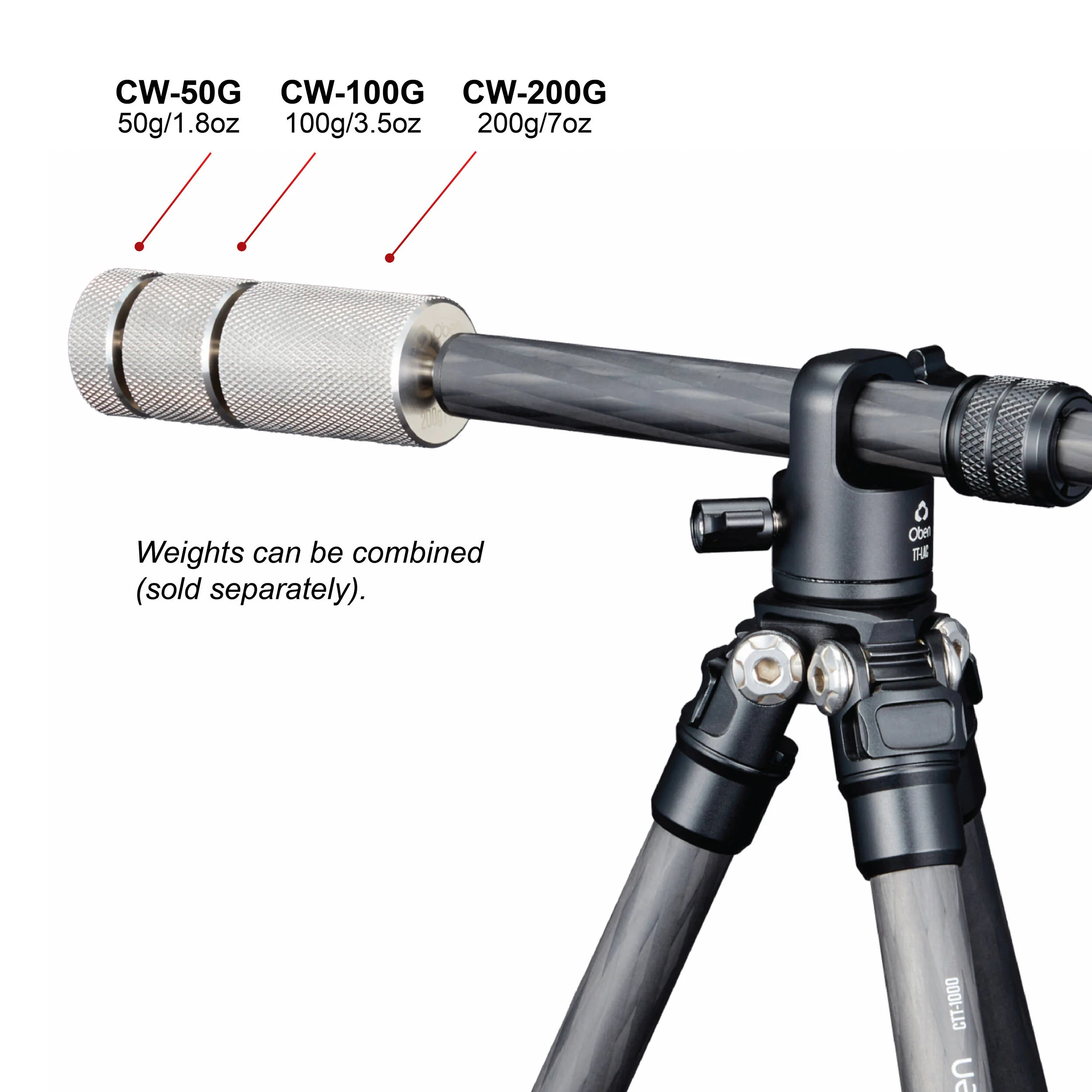 Oben 50g Counterweight with 1/4"-20 Stud - Image 6