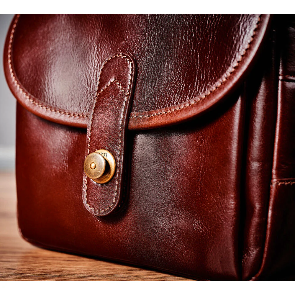 Oberwerth Bayreuth Vintage Camera Bag (Brown Leather) - Image 6