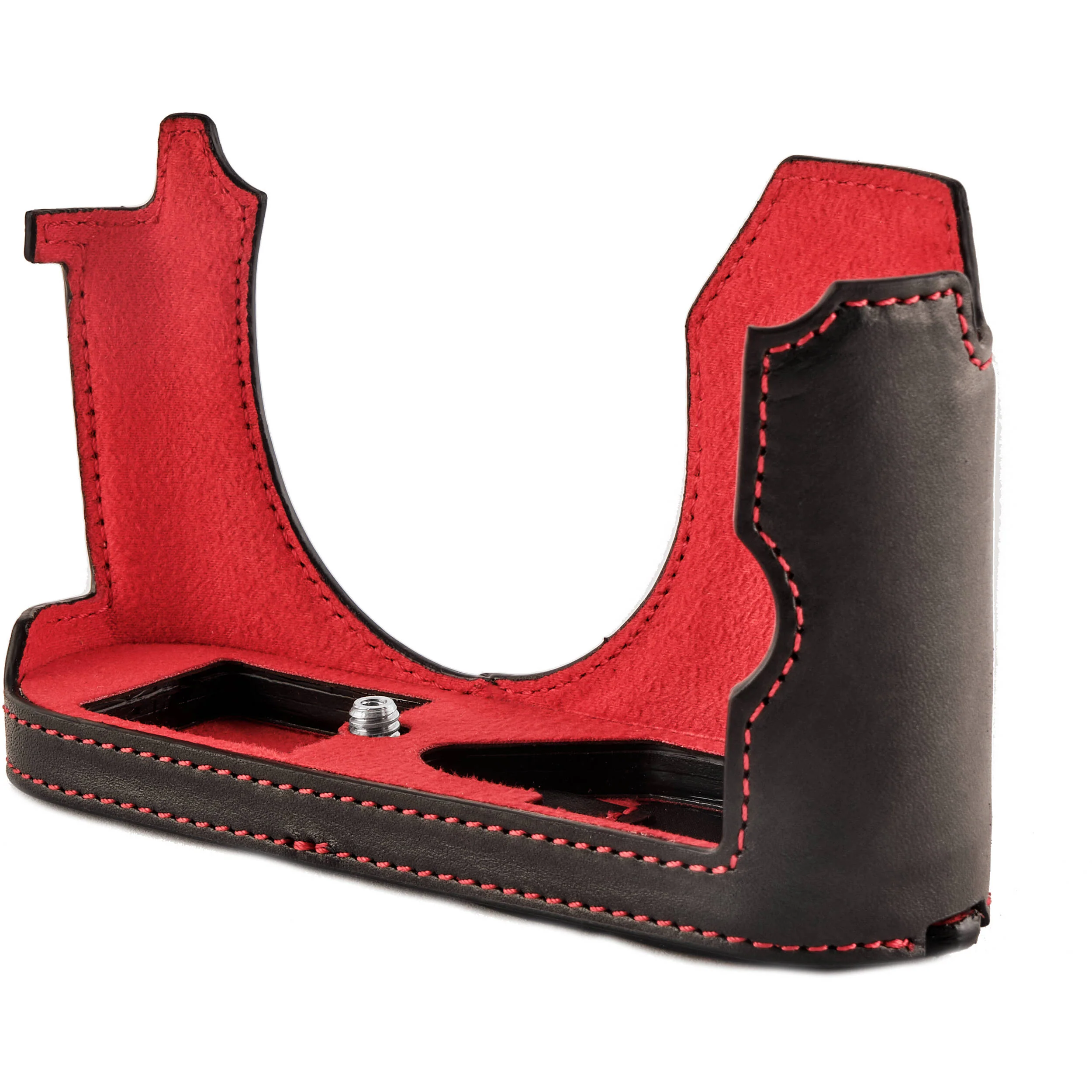 Oberwerth TagCase Classic Line Leder for Leica Q3 (Black with Red Lining) - Image 4