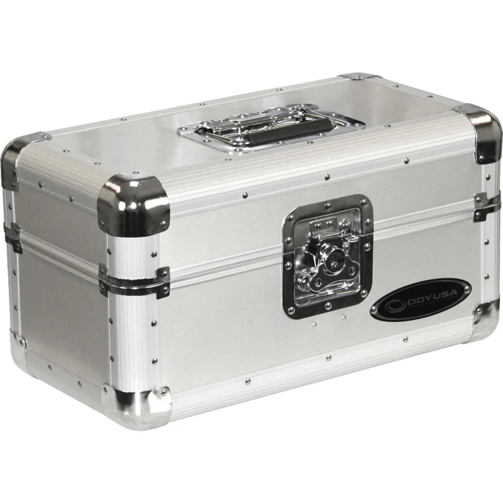 Odyssey Innovative Designs Limited Edition Krom Record/Utility Case for 120 7" Vinyl Records (Silver) - Image 2