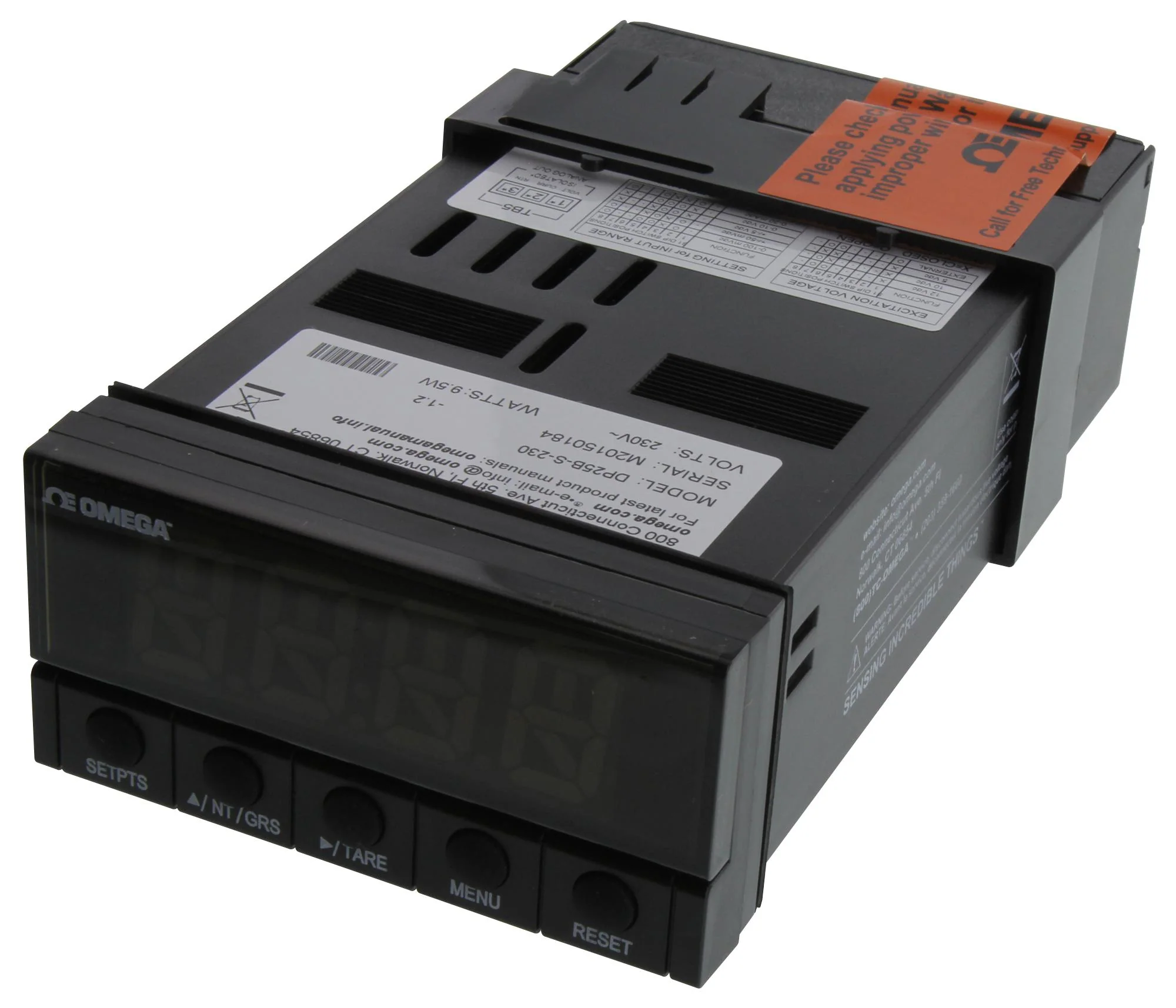 Omega DP25B-S-230. Panel Meter 4-DIGIT Strain 230VAC