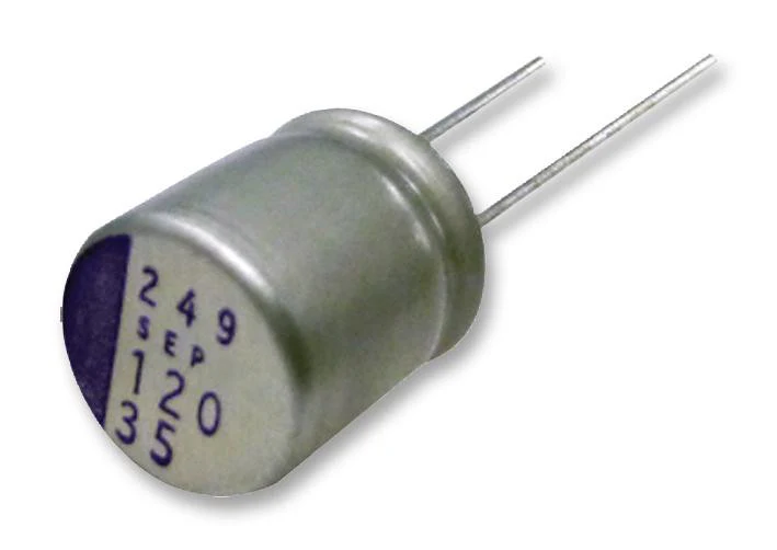 PANASONIC ELECTRONIC COMPONENTS 25SEPF330M Capacitor, 330 �F, 25 V, OS-CON SEPF Series, 0.014 ohm, 5000 hours @ 105�C