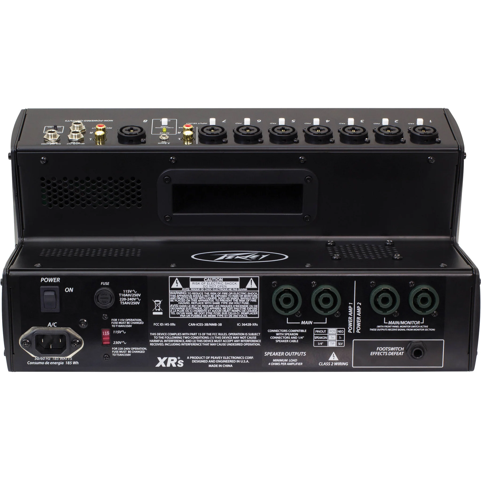 Peavey XR S 8-Channel Powered Mixer with Bluetooth (1,000 W) - Image 6