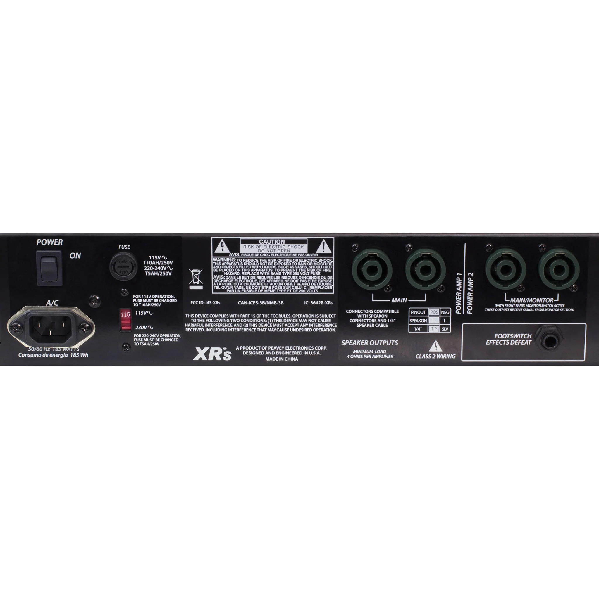 Peavey XR S 8-Channel Powered Mixer with Bluetooth (1,000 W) - Image 8