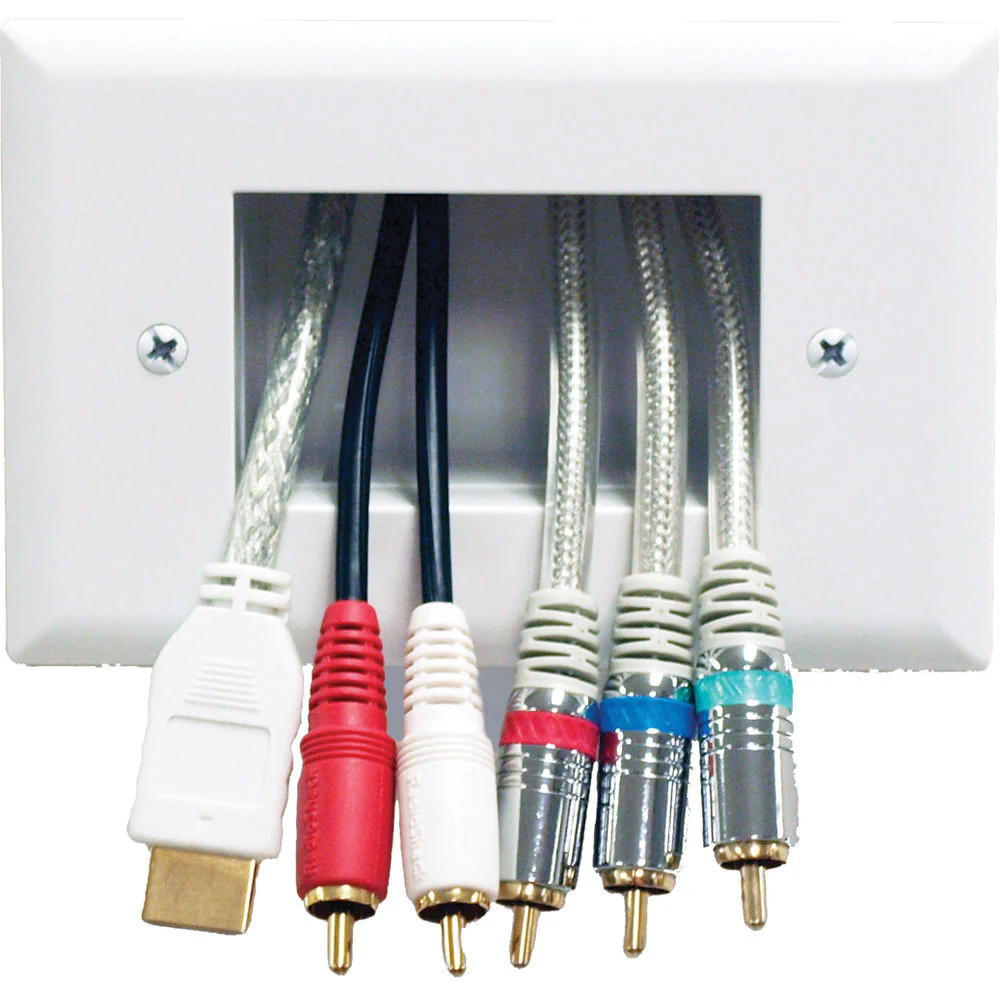 Peerless-AV Easy Mount Recessed Low-Voltage Cable Plate