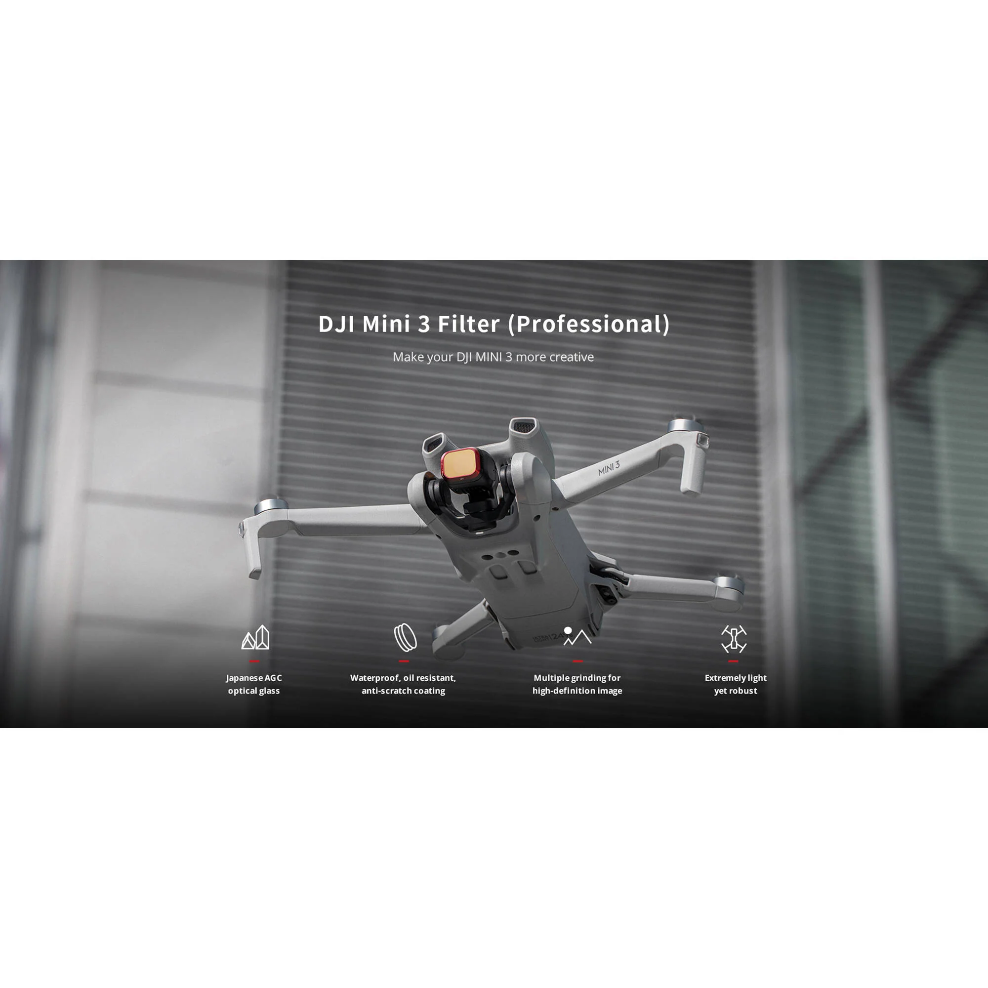 PGYTECH ND Filter Set for DJI Mini 3 (ND16/ND64/ND128/ND256) - Image 5