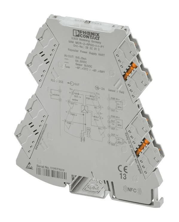 PHOENIX CONTACT 2902015 Power Supply, Repeater, 3 Way, Current Input, Output, 24 Vdc GTIN UPC EAN: 4046356649544 MINI MCR-2-RPSS-I-I-PT