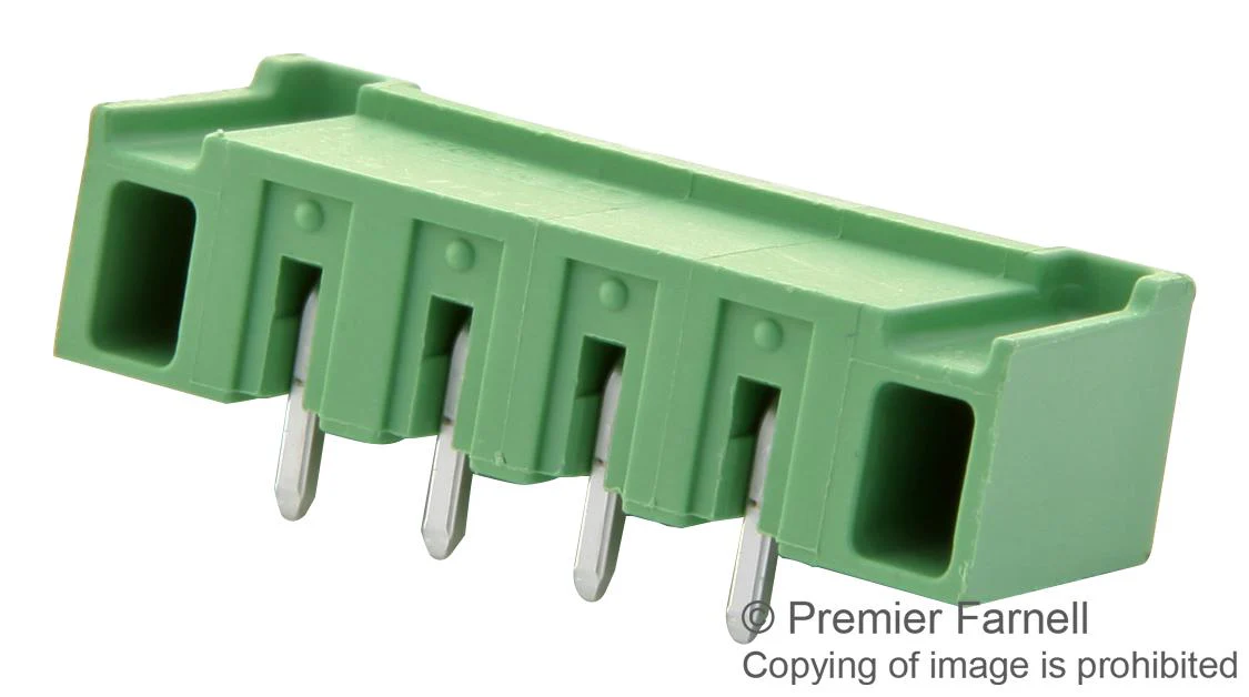 Phoenix Contact MSTBA 25/ 4-G-508-LR Terminal Block Header 5.08 mm 4 Ways 12 A 320 V Through Hole Right Angle - Image 2
