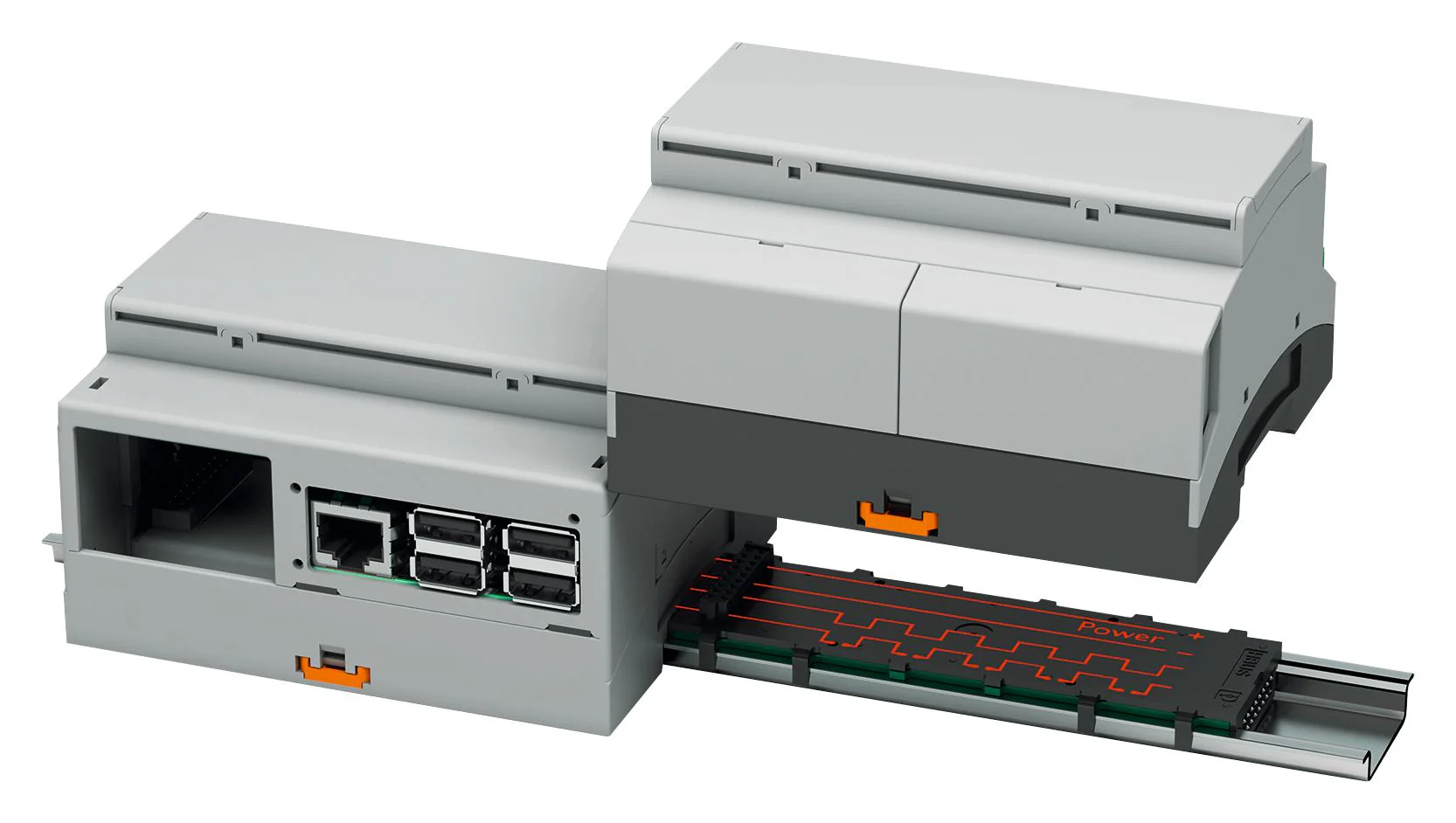 Phoenix Contact RPI-BC 1076 DEV-KIT KMGY Electronic Housing For Raspberry Pi-BC Lower Part Upper Cover &amp; PCB Holder Light Gray - Image 2